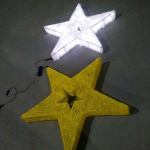 LED Star Рождественские украшения Теплые белые светодиодные фонари Star